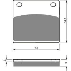 Plaquettes de frein Suzuki GS 850 G Arrière 69130-45020 - EBC FA36 - Raven 100-076
