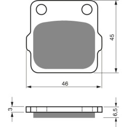 Plaquettes de frein Yamaha YZ 250  Arrière 3JD-W0046-00 4ES-W0046-00 - EBC FA84/3 - Raven 100-077