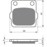 Plaquettes de frein Yamaha YZ 250  Arrière 3JD-W0046-00 4ES-W0046-00 - EBC FA84/3 - Raven 100-077