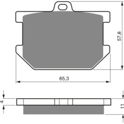 Plaquettes de frein Yamaha XS 250  Avant ou Arrière 1J3-20000-11 - EBC FA34 - Raven 100-082