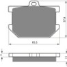 Plaquettes de frein Yamaha XS 850  Arrière 3H5-W0045-00 - EBC FA34 - Raven 100-082