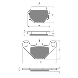 Plaquettes de frein Husaberg FE 600  Arrière Nc - EBC FA67/3 - Raven 100-084