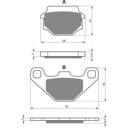 Plaquettes de frein Fantic Strada 50  Avant Nc - EBC FA67/2 - Raven 100-086