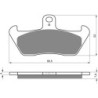 Plaquettes de frein Cagiva Elefant 750  Arrière Nc - EBC FA163 - Raven 100-089
