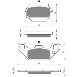 Plaquettes de frein Suzuki LT-E 230 QuadRunner  Av Ga ou Dr 59300-03840 - EBC FA128 - Raven 100-091