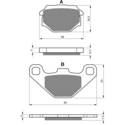 Plaquettes de frein Aprilia Tuareg 600  Arrière Nc - EBC FA173 - Raven 100-094
