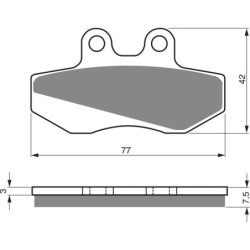 Plaquettes de frein Peugeot XPS 125 Treet Avant Nc - EBC FA167 - Raven 100-095