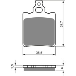 Plaquettes de frein Malaguti Evolution 50  Avant Nc - EBC FA60 - Raven 100-096