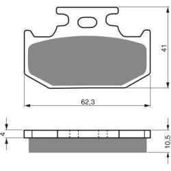 Plaquettes de frein Yamaha DT 200 WR Arrière 3SP-W0046-00-00 - EBC FA152/2 - Raven 100-100
