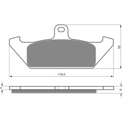 Plaquettes de frein Cagiva Lucky 750 Explorer Avant Nc - EBC FA120 - Raven 100-101