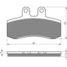 Plaquettes de frein Aprilia Pegaso 650  Avant 9022001000 - EBC FA177 - Raven 100-105