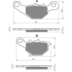 Plaquettes de frein Suzuki Address 110 UK  Avant 59300-03880 - EBC FA230 - Raven 100-109