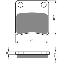 Plaquettes de frein Daelim E-Five 50 SJ Avant Nc - EBC FA178 - Raven 100-110