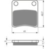 Plaquettes de frein Sym Super Fancy 50  Avant Nc - EBC FA178 - Raven 100-110