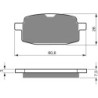 Plaquettes de frein Yamaha Grand Axis 100  Avant 3GF-W0045-00 - EBC FA169 - Raven 100-114