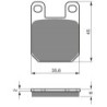 Plaquettes de frein Italjet Jupiter 150  Arrière Nc - EBC FA115 - Raven 100-121