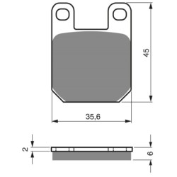 Plaquettes de frein Peugeot Vivacity 50 A. J. P. cal. Avant Nc - EBC FA115 - Raven 100-121