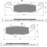 Plaquettes de frein Kawasaki TR 250  Avant 43082-1280 - EBC FA231 - Raven 100-124