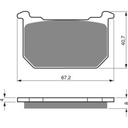 Plaquettes de frein Kawasaki Z1000 R Eddie Lawson  Ar, Av Ga ou Av Dr 43082-1021 - EBC FA66 - Raven 100-127