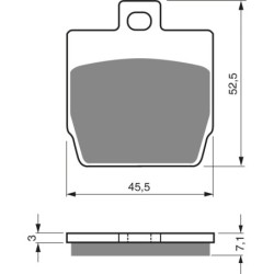 Plaquettes de frein Yamaha Aerox 50  Arrière 5BR-F5811-10 - EBC FA268 - Raven 100-128