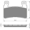 Plaquettes de frein Honda CB 1300 Boldor  Av Ga ou Dr 06455-MCF-026 - EBC FA265 - Raven 100-134