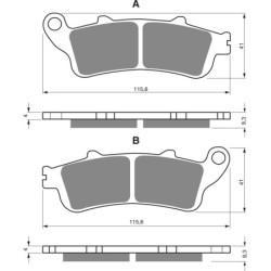 Plaquettes de frein Garelli Skynet 400  Avant Nc - EBC FA281 - Raven 100-135