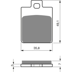 Plaquettes de frein Piaggio MP3 250 EFI LT Av Ga ou Av Dr Nc - EBC FA260 - Raven 100-137