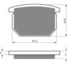 Plaquettes de frein Suzuki GSX 1100 E ES EF Av Ga ou Av Dr 59300-49820 - EBC FA65 - Raven 100-138