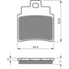 Plaquettes de frein Kymco MXU 250  Arrière Nc - EBC FA361HH - Raven 100-140