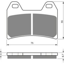 Plaquettes de frein Ducati Supersport 900 Sport Av Ga ou Av Dr 61340891A - EBC FA244 - Raven 100-141