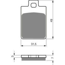 Plaquettes de frein Piaggio Sfera 75  Avant 498846 - EBC FA255 - Raven 100-142