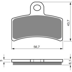 Plaquettes de frein Gas-Gas MC 50 Cross Avant BT-27922065 - EBC FA291 - Raven 100-143