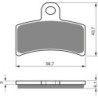 Plaquettes de frein Gas-Gas MC 50 Cross Avant BT-27922065 - EBC FA291 - Raven 100-143
