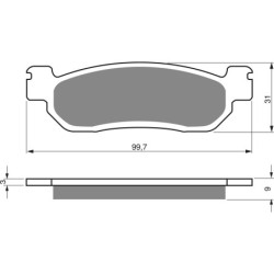 Plaquettes de frein Yamaha Crypton 105 E T R SE T Avant 5GM-W0046-00 - EBC FA275 - Raven 100-146