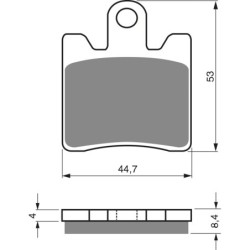 Plaquettes de frein Sym GT 500  Av Ga ou Av Dr Nc - EBC FA283 - Raven 100-147