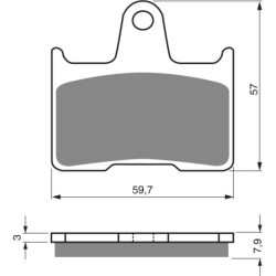 Plaquettes de frein Harley-davidson Sportster Forty-Eight XL1200X Arrière 41300-053 - EBC FA254 - Raven 100-148