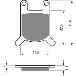 Plaquettes de frein Malaguti Fifty 40 Chopper Avant Nc - EBC FA50 - Raven 100-159