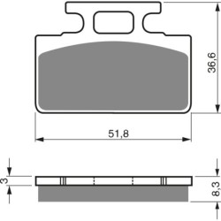 Plaquettes de frein Honda NS 125  Arrière 43105-NF5-611 - EBC FA151 - Raven 100-161