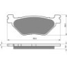 Plaquettes de frein Yamaha XVS 1300 V-Star  Arrière 59C-25806-00 - EBC FA319/2 - Raven 100-165