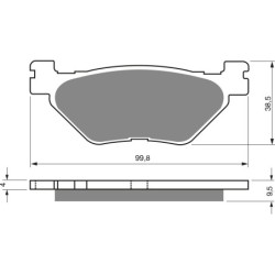 Plaquettes de frein Sym Voyager 250  Arrière Nc - EBC FA319/2 - Raven 100-165