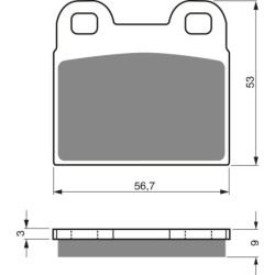 Plaquettes de frein Bmw R45 450 N 1 disque (etrier ATE) Avant 34112301359 - EBC FA57 - Raven 100-166