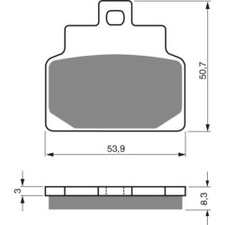 Plaquettes de frein Aprilia Leonardo 150  Avant ou Arrière 8213462 - EBC FA301 - Raven 100-170