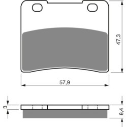 Plaquettes de frein Suzuki RG 250 Gamma  Av Ga ou Av Dr 59100-04830 - EBC FA102 - Raven 100-172