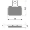 Plaquettes de frein Gas-Gas TXT 280  Arrière Nc - EBC FA351 - Raven 100-173
