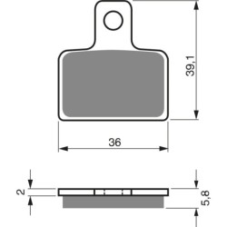 Plaquettes de frein Husqvarna SM 50  Avant Nc - EBC FA351 - Raven 100-173
