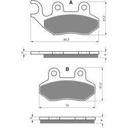 Plaquettes de frein Pgo PMX 50  Avant Nc - EBC FA264 - Raven 100-174