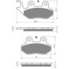 Plaquettes de frein Pgo T-Rex 110  Avant Nc - EBC FA264 - Raven 100-174