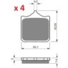 Plaquettes de frein Benelli Century Racer 1130 TNT Av Ga ou Av Dr Nc - EBC FA322/4HH - Raven 100-177