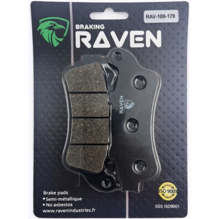 Plaquettes de frein Honda VFR 800 F  Arrière 06455-MBG-005 - EBC FA209 - Raven 100-178