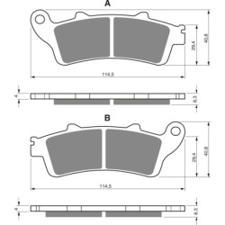 Plaquettes de frein Honda VFR 800 F  Arrière 06455-MBG-005 - EBC FA209 - Raven 100-178